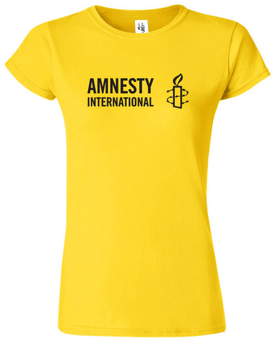 Women's T-shirt (Yellow) with Amnesty International USA Logo