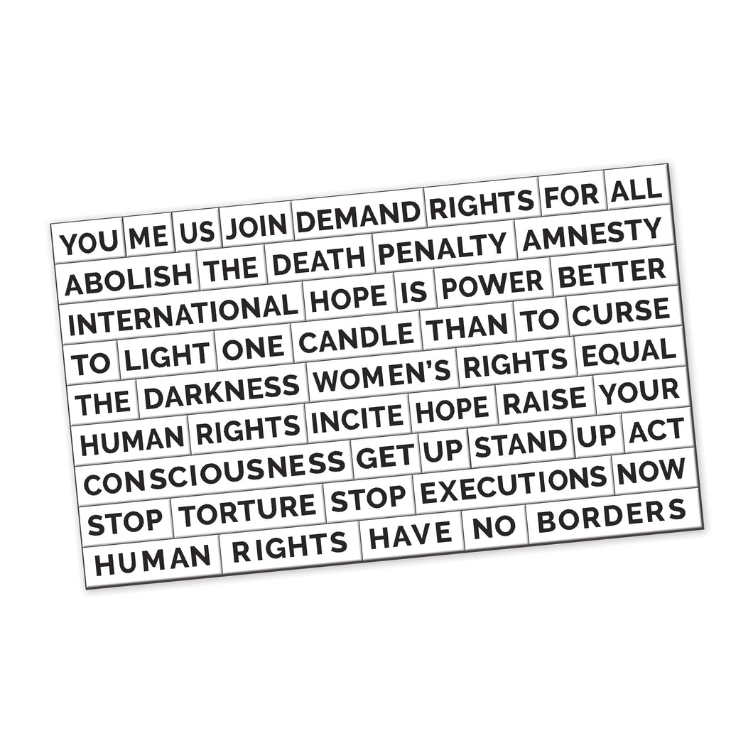Human Rights Word Magnets