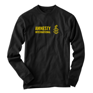 Long Sleeve Black Shirt with Amnesty International USA Logo