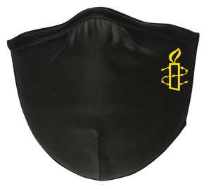 Black Cotton Mask with Yellow Logo- Pack of 3 Face Masks